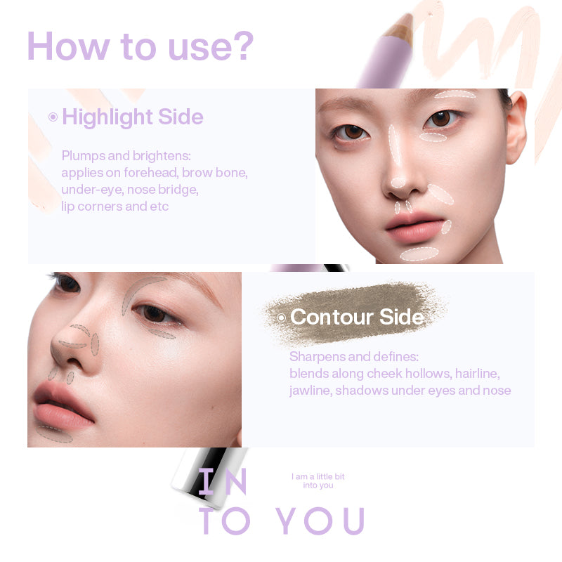 INTO YOU Nude Sculpting Contour & Highlight Duo Pencil