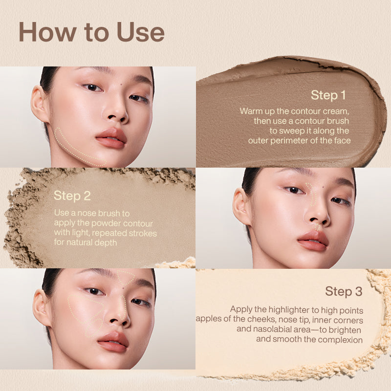 INTO YOU Three-color Glow Contour Palette N1 Natural