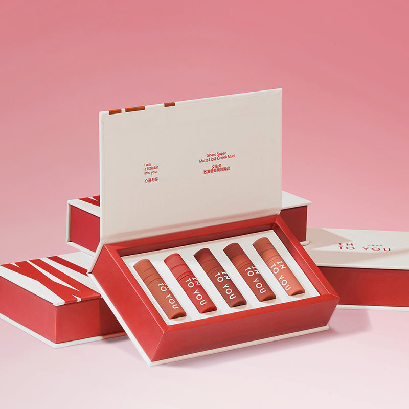 INTO YOU Shero Super Matte Lip Cheek Mud Mini Gift Set – 5pcs