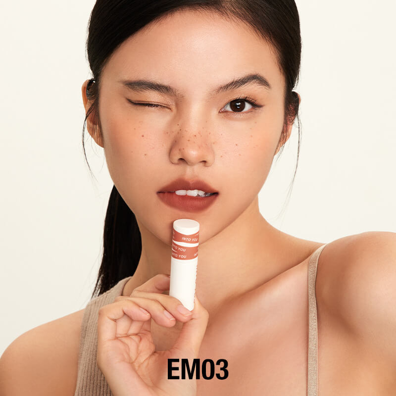 INTO YOU Shero Super Matte Lip & Cheek Mud-EM01-Red Brown