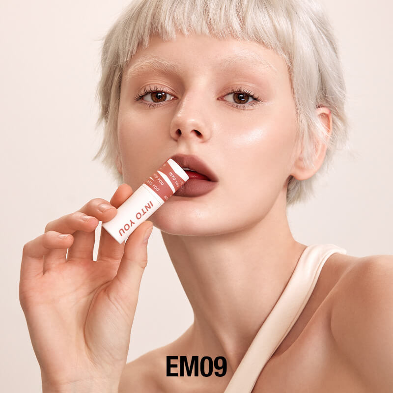 INTO YOU Shero Super Matte Lip & Cheek Mud-EM01-Red Brown