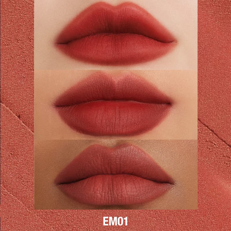 INTO YOU Shero Super Matte Lip & Cheek Mud-EM01-Red Brown