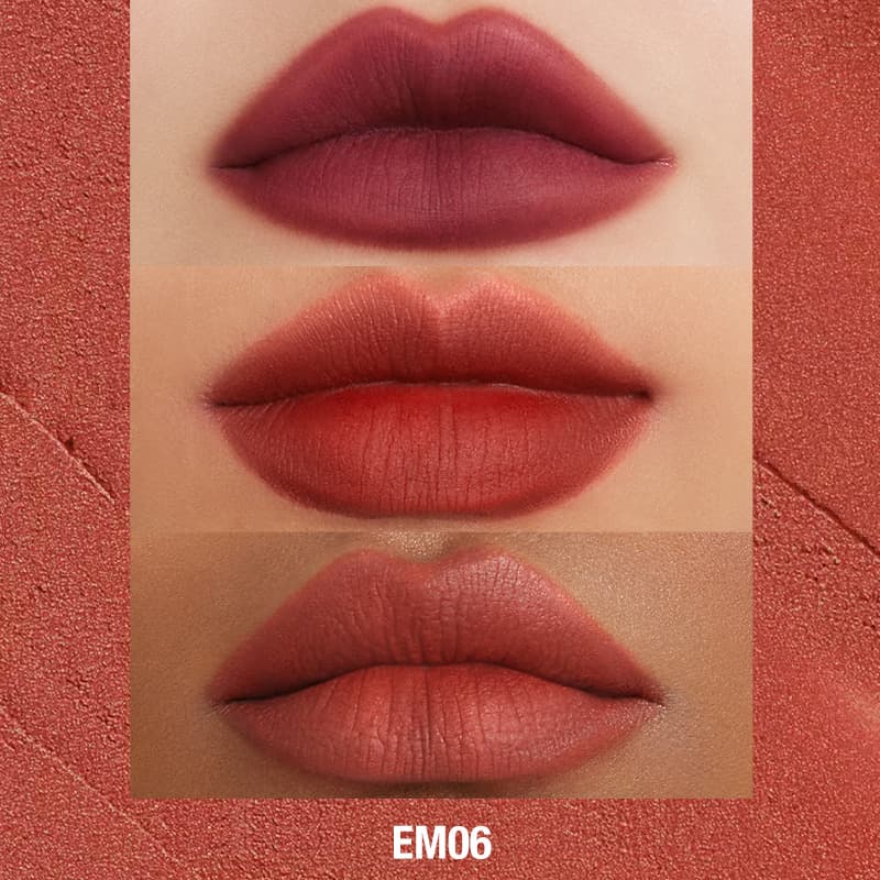 INTO YOU Shero Super Matte Lip & Cheek Mud-EM01-Red Brown