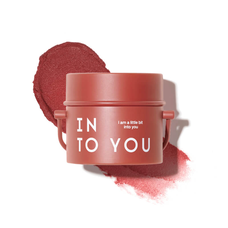 INTO YOU Barreled Matte Lip & Cheek Mud With Brush-T03 - Brick Red