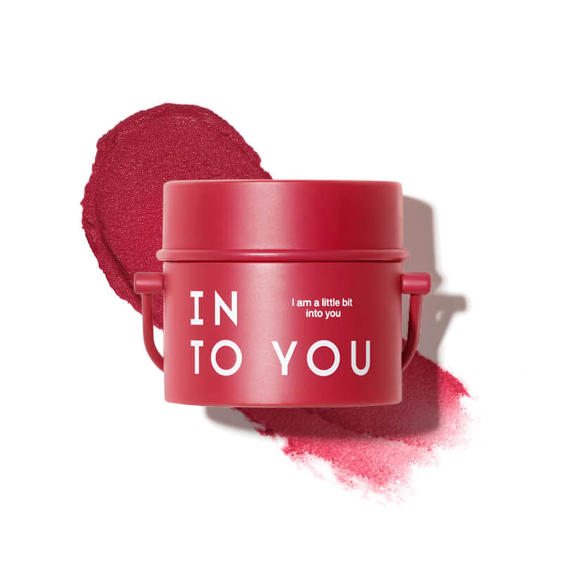 INTO YOU Barreled Matte Lip & Cheek Mud With Brush-T04 - Hot Pink