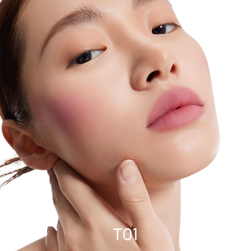 INTO YOU Barreled Matte Lip & Cheek Mud With Brush-T01 - Taupe Pink