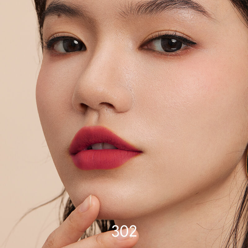 INTO YOU Canned Lip & Cheek Mud With Brush-302-Velvet Red