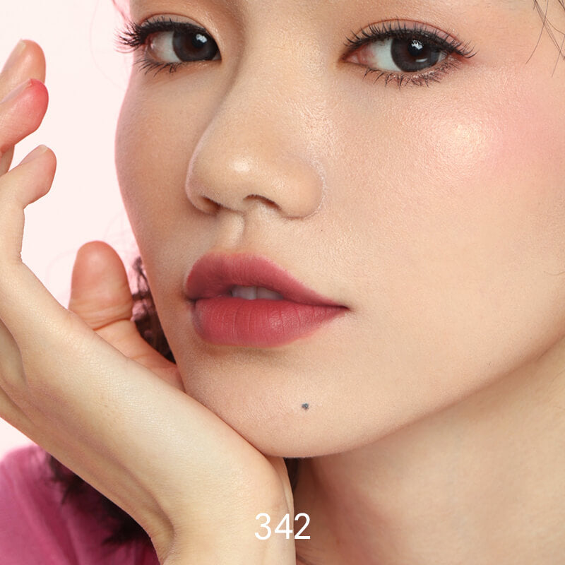 INTO YOU Canned Lip & Cheek Mud With Brush-302-Velvet Red