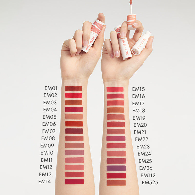 INTO YOU Shero Super Matte Lip & Cheek Mud-EM01-Red Brown