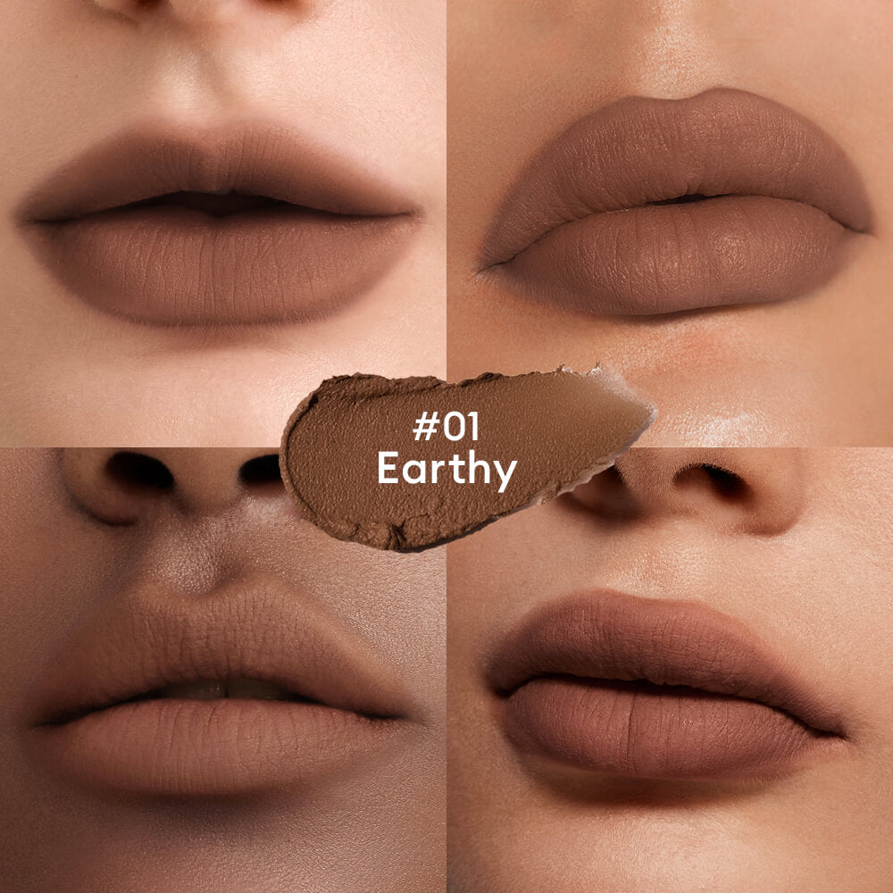 ITY Lip Mud 01 Earthy (matte brown shade lipstick)