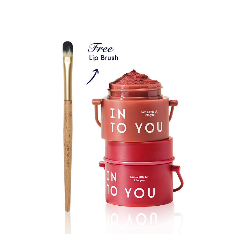 INTO YOU Barreled Matte Lip Cheek Mud With Brush