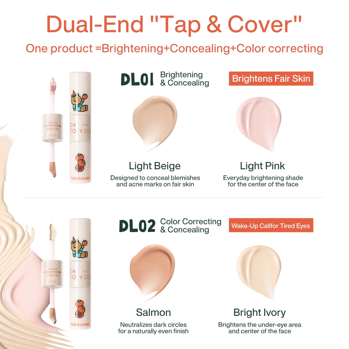 Dual-Ended Long-Lasting Concealer