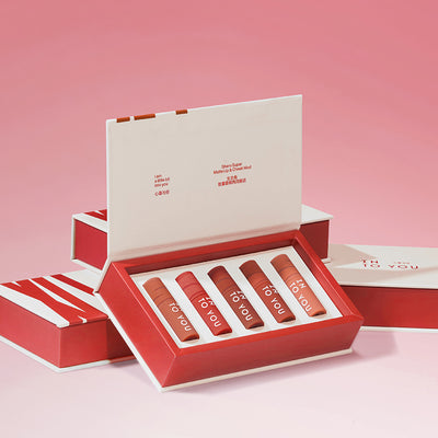 INTO YOU Shero Super Matte Lip Cheek Mud Mini Gift Set – 5pcs