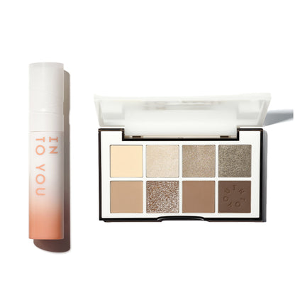 INTO YOU Coco Glow Set - Lip Gloss & Eyeshadow Palette-CC01 (Apricot)