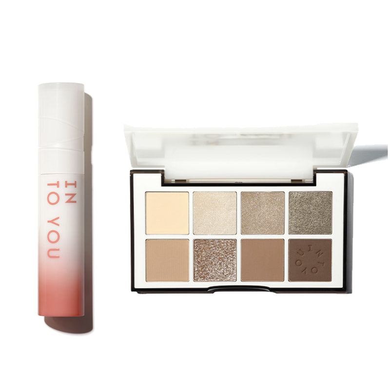 INTO YOU Coco Glow Set - Lip Gloss & Eyeshadow Palette-CC04 (Red)