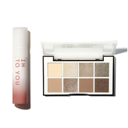 INTO YOU Coco Glow Set - Lip Gloss & Eyeshadow Palette-CC07 (Rose)