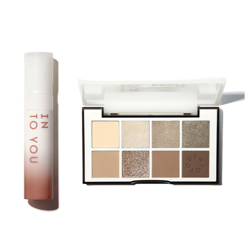 INTO YOU Coco Glow Set - Lip Gloss & Eyeshadow Palette-CC08 (Brown)