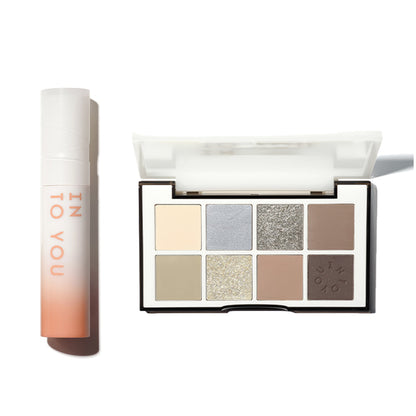INTO YOU Coco Glow Set - Lip Gloss & Eyeshadow Palette-CC01 (Apricot)