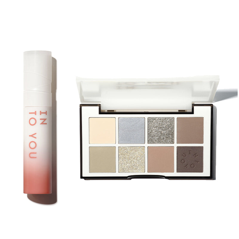 INTO YOU Coco Glow Set - Lip Gloss & Eyeshadow Palette-CC04 (Red)