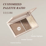 INTO YOU Highlight & Contour Trio Palette-L1 - Natural