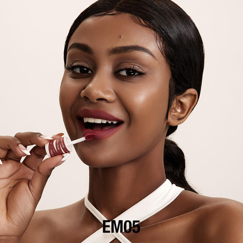 INTO YOU Super Matte Lip Mud & Serum Bundle-EM01-Red Brown