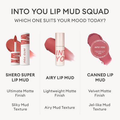 INTO YOU Airy Lip & Cheek Mud-C1-Pink Peach