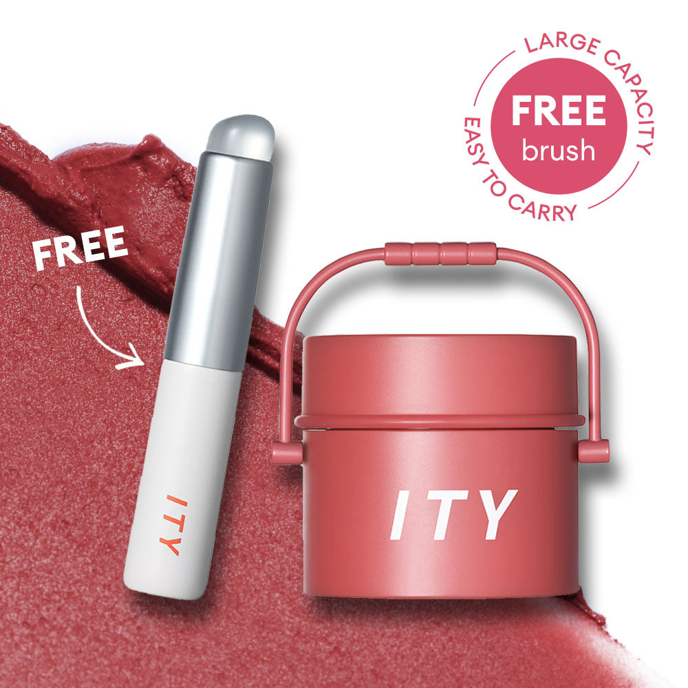 ITY PUDDING POT LIP & CHEEK CLAY (with FREE BRUSH)-01-Cherry Bliss